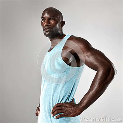 Healthy Young Black Man With Muscular Body Stock Photo Image Of