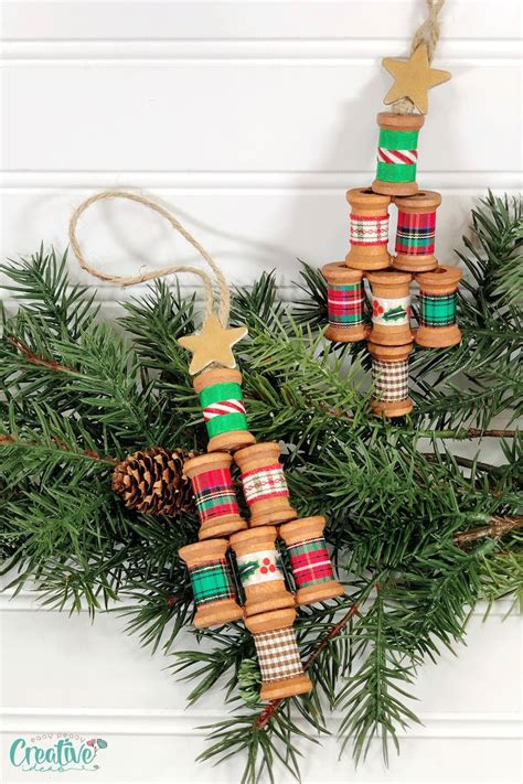 Wooden Spool Christmas Ornaments Easy Peasy Creative Ideas