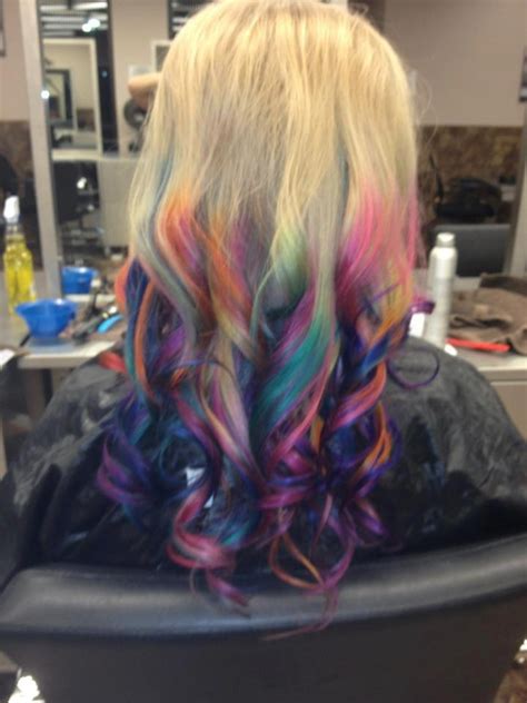 Rainbow Dip Dyed Hair нαιя Pinterest Dip Dyed Hair