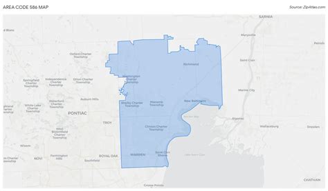 586 Area Code Michigan 2024 Zip Atlas