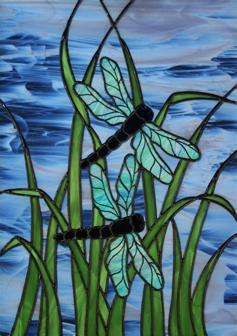 Beautiful Dragonfly Stained Glass Stained Glass Quilt Stained Glass