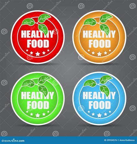 Set Of Healthy Food Icon Stock Vector Illustration Of Icon 29934576