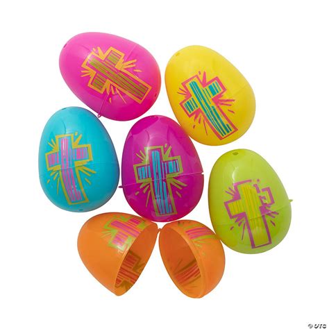 2 14 Bright Religious Plastic Easter Eggs 72 Pc Oriental Trading