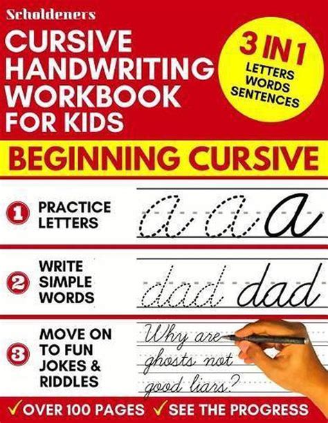 Cursive Handwriting Workbook For Kids 3 In 1 Writing Practice Book To