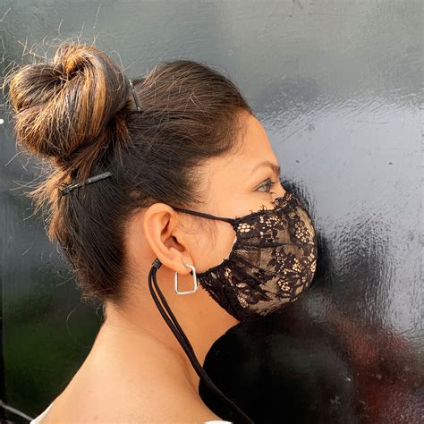 Sexy Black Lace Nude String Face Mask Handmade Face Mask Etsy
