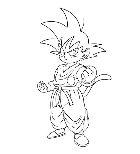 How to draw son goku as a child from dragon ball z with drawing. Mewarnai Gambar Child Goku Dragon Ball Z • BELAJARMEWARNAI ...