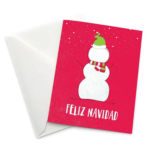Feliz Navidad Christmas Card Greeting Cards Papersalt