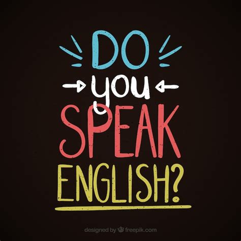 Do You Speak English Lettering Background Vector Free Download