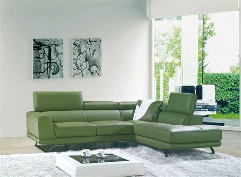 Our fabric and leather upholstery pieces are tailored by hand in our north american workshops. Best 15+ of Green Leather Sectional Sofas