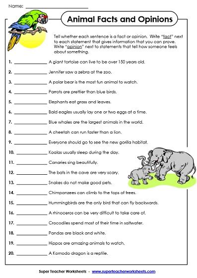 Fact And Opinion Worksheets Fact And Opinion Worksheets Reading Comprehension