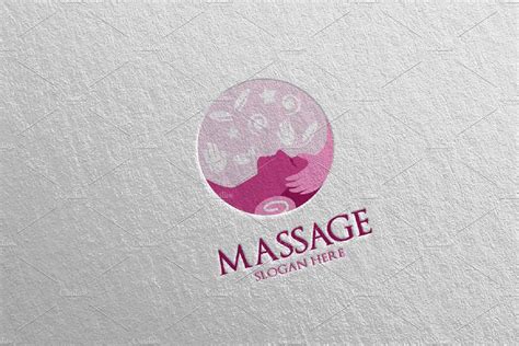 Massage Logo Design 6 Branding And Logo Templates ~ Creative Market