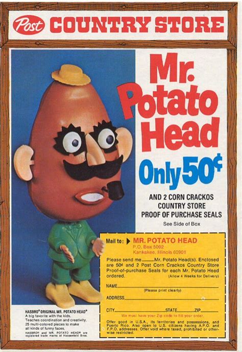 Mr Potato Head Advertisement 1952 Vlrengbr