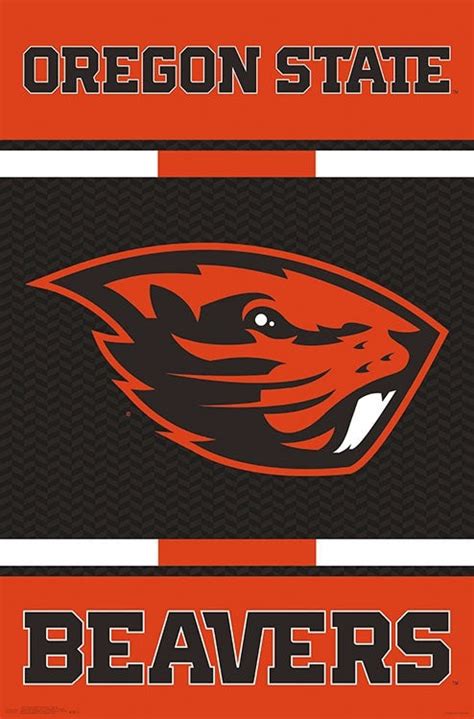 Oregon State Beavers Official Ncaa Team Sports Logo Poster Trends