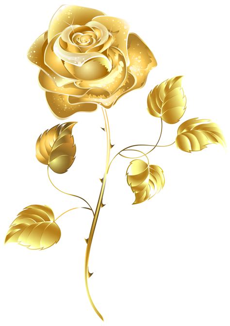 Golden Rose Png Transparent Images Pictures Photos Png Arts
