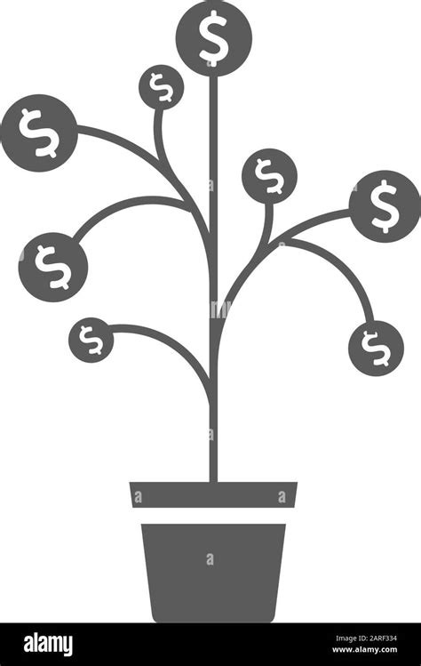 Financial Concept Money Tree Symbol Of Successful Business Vector