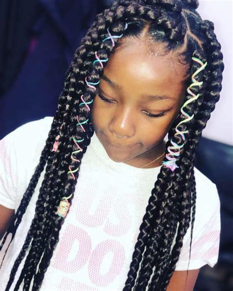 39 Latest Box Braids Ponytails For Little Girls To Make
