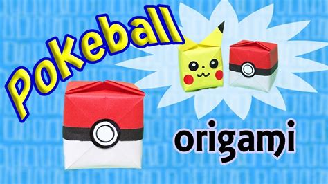 How To Make A Paper Pokeball Origami Pokemon Pokeball Tutorial Easy