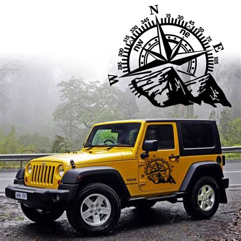 Buy Leasinder 21x173 Ain Compass Stickers Decal For Car Hood Auto