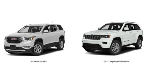 2017 Gmc Acadia Vs 2017 Jeep Grand Cherokee L Troy Oh