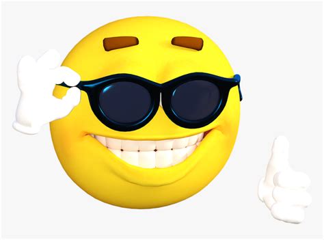 Emoticon Emoji Sonrisa Cara Icono Emoji With Sunglasses And