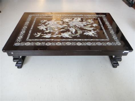 Korean Folding Table W Inlaid Mother Of Pearl