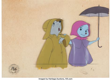 The Rescuers Bernard And Bianca Production Cel Walt Disney Lot