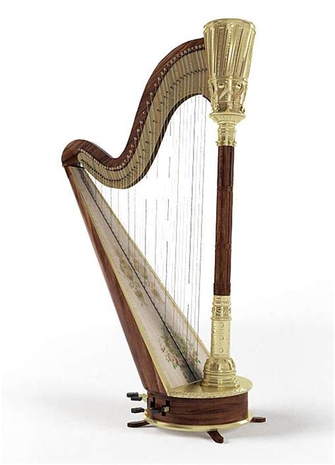 Musical Instrument Wooden Harp 3D | CGTrader