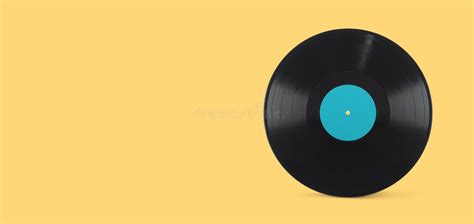 Lp Vinyl Record With Blank Label Isolated On White Background Stock