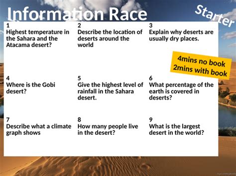 Ks3 Deserts Teaching Resources