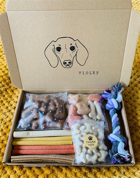 Personalised Dog Treat Boxes With Rope Toy Etsy