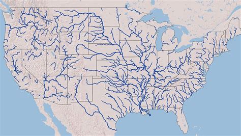 Map Of The United States Rivers And Lakes World Map