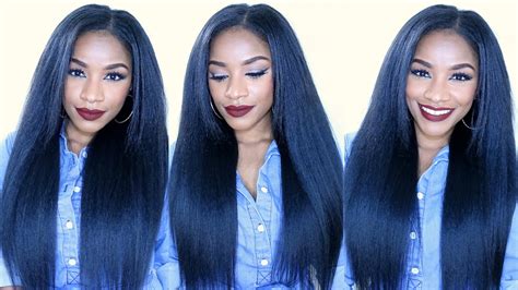 Layers are a great way to break up a standard style. Kinky Straight Hair Under $20⎮Kima Classic Volum - YouTube