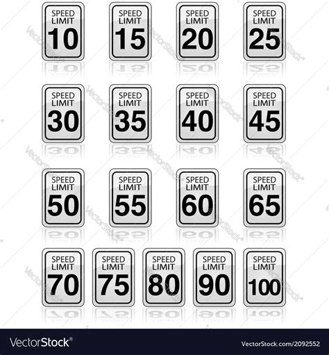 Speed Limit Sign 75 Clipart