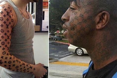 The Louis Vuitton Sleeve Tattoo Meets The Gucci Face