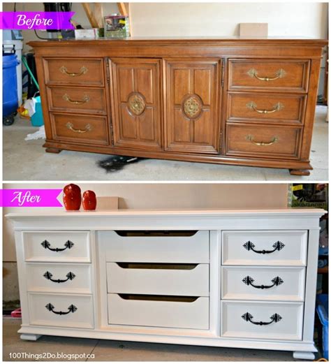 Before And After Dresser 100 Things 2 Do Repurposed Furniture Diy