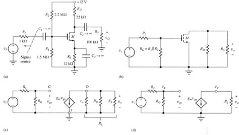 Solved Draw The Small Signal Ac Equivalent Circuit For The Amp