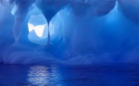 Nature Antarctica Iceberg Ice Winter Passage Water Light Window