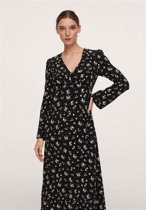 Платье Mango Florence цвет черный Rtlaax525401 — купить в интернет