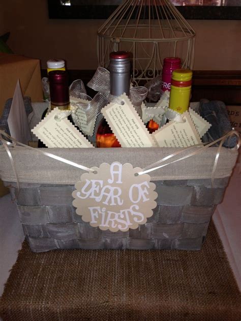 Handmade Wedding Gift Of The Week A Year Of Firsts Gift Basket Mr