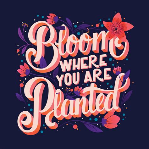 Colorful Decorative Handwritten Typography Design With Flowers And