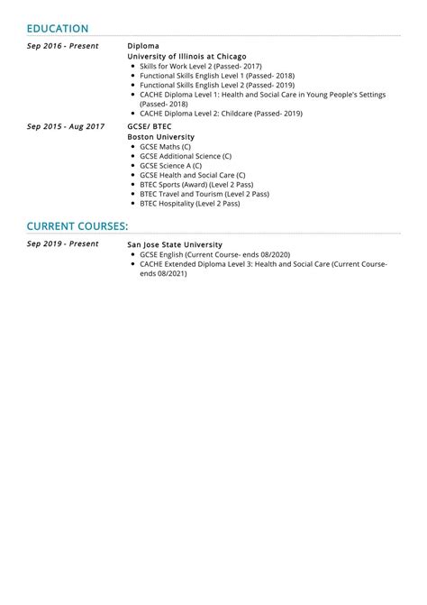 Cv Template Uk Part Time Job Student Contoh Gambar Te - vrogue.co