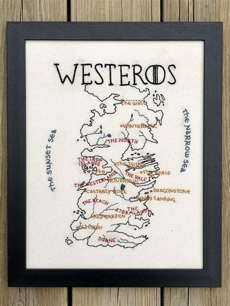 No Spoilers I Finished My Hand Embroidered Map Of Westeros Just In