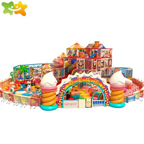 Unique Kids Indoor Playground Equipment With Colorful Candy Theme