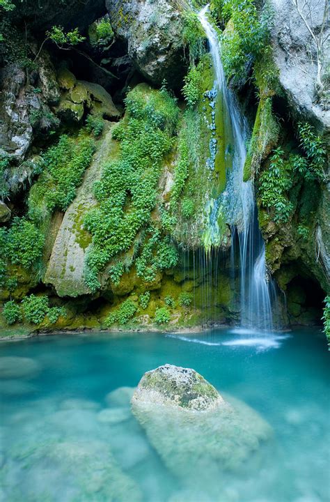 Turquoise Waterfall From Urederra River 1 Photograph By Xavier Gallego