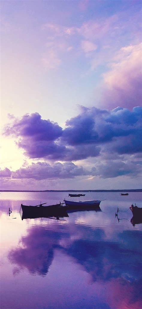 1125x2436 Purple Sunset In Ocean Iphone Xsiphone 10iphone X Hd 4k