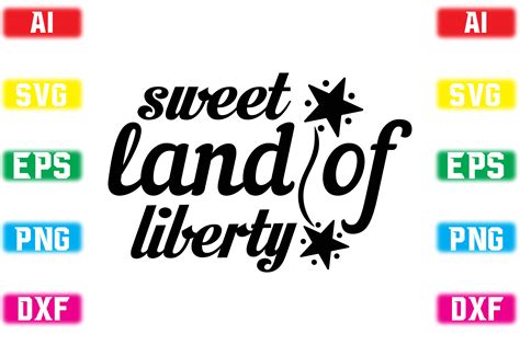Sweet Land Of Liberty Graphic By Rs Graphic Zone · Creative Fabrica