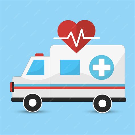 Ícone De Ambulância De Emergência Do Hospital Vetor Premium