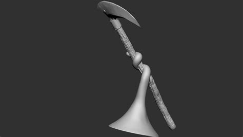 Obj File Scythe Spiritual Weapon Stl Rpg Miniature 🔫・model To
