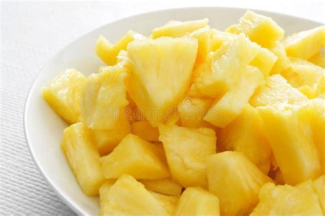 Diced Pineapple Stock Image Image Of Natural Culinary 35760893