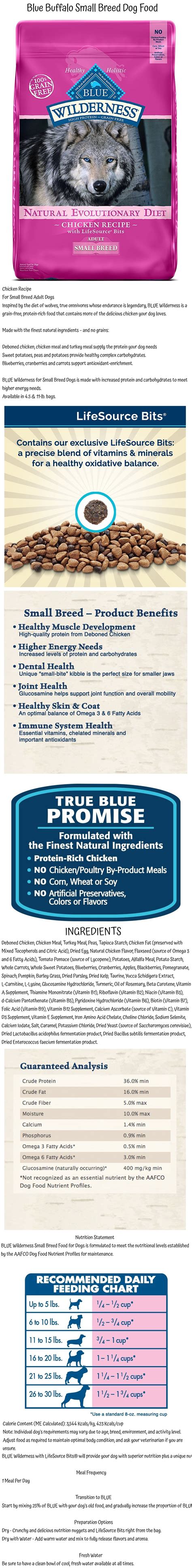 Blue Buffalo Canned Dog Food Feeding Chart